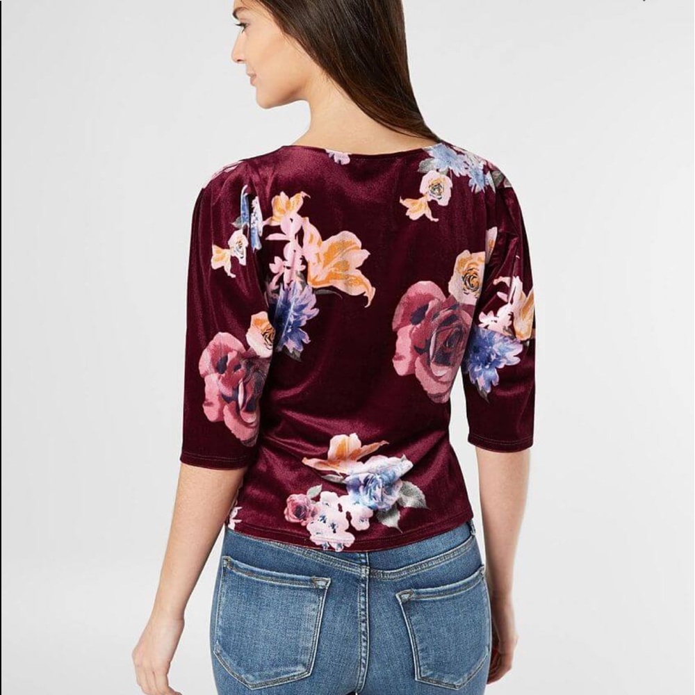 Willow & Root Floral Velvet Top Buckle NWT XS - Picture 2 of 4